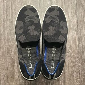 Rothy’s The Original Slip On Gray Camo Shoes Size 7.5